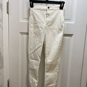 Topshop Moto Joni white high rise skinny jeans